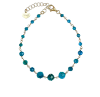 Bracelet Io & Te  Woman in Silver Apatite BRSAAPDO